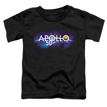 Black toddler t-shirt with NASA Next Giant Leap graphic