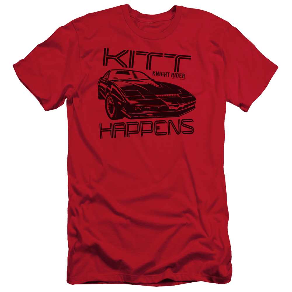 Knight Rider Kitt Happens Men's Slim Fit T-Shirt Men's Slim Fit T-Shirt Knight Rider   
