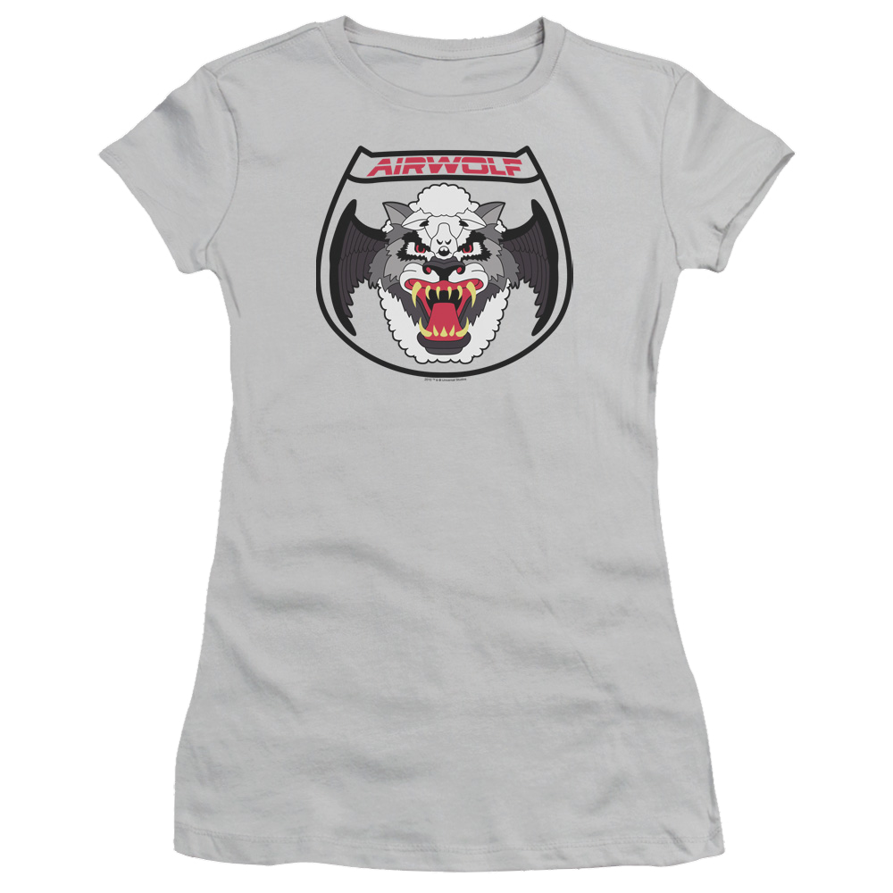 Airwolf Patch - Juniors T-Shirt Juniors T-Shirt Airwolf   
