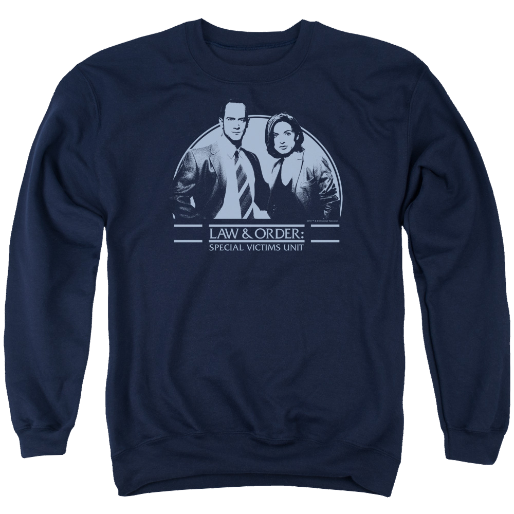 Law and Order: SVU Elliot And Olivia Men's Crewneck Sweatshirt Men's Crewneck Sweatshirt Law & Order   