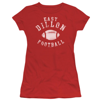 Red juniors t-shirt with Friday Night Lights East Dillon Football graphic