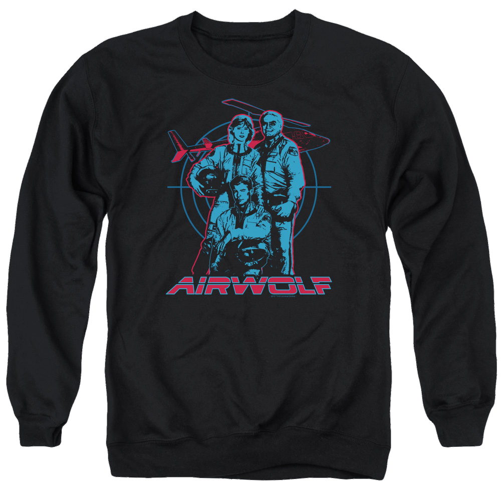 Airwolf Graphic - Men's Crewneck Sweatshirt Men's Crewneck Sweatshirt Airwolf   