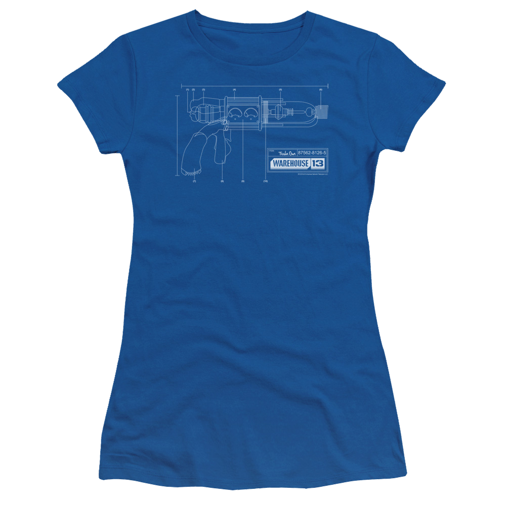 Warehouse 13 Tesla Gun - Juniors T-Shirt Juniors T-Shirt Warehouse 13   