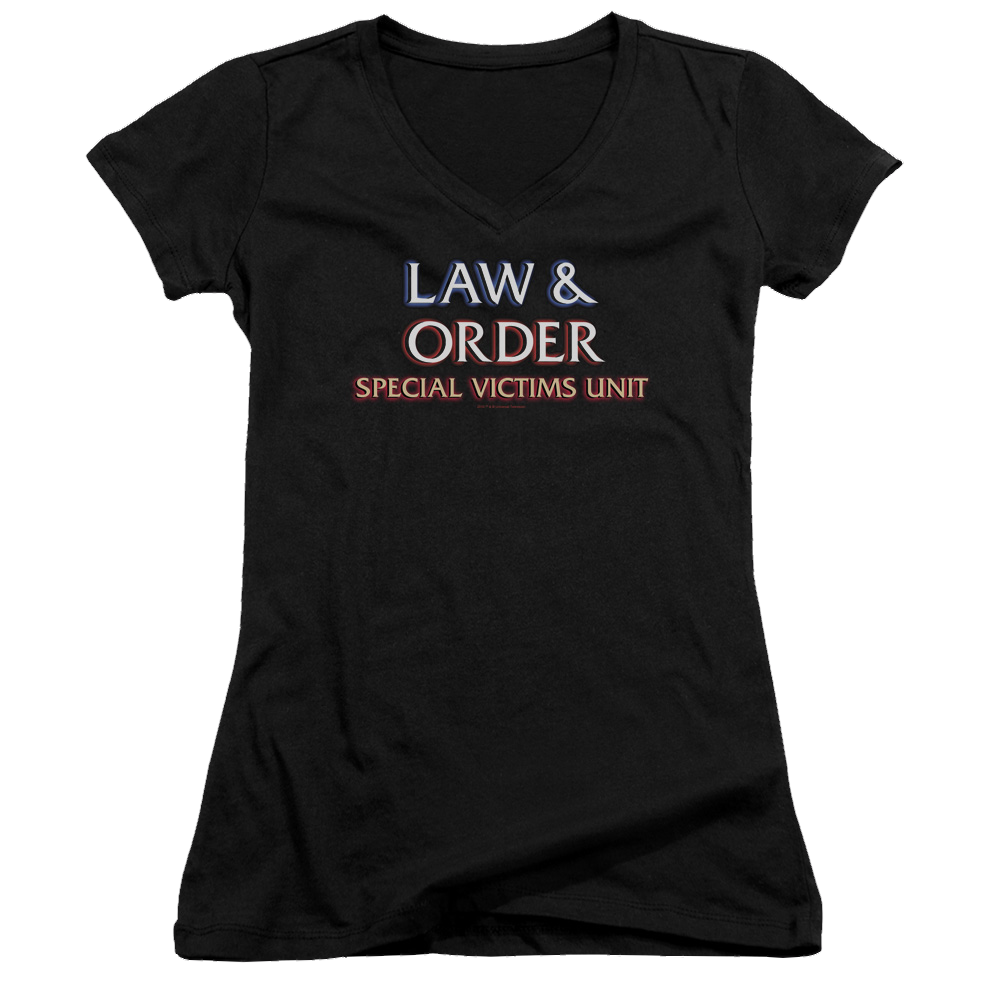 Law and Order: SVU Logo Juniors V-Neck T-Shirt Juniors V-Neck T-Shirt Law & Order   