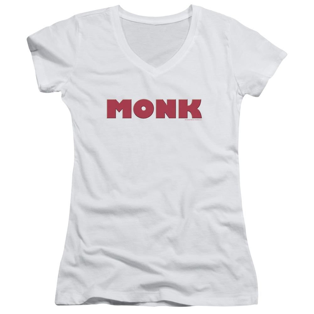 Monk Logo Juniors V-Neck T-Shirt Juniors V-Neck T-Shirt Monk   