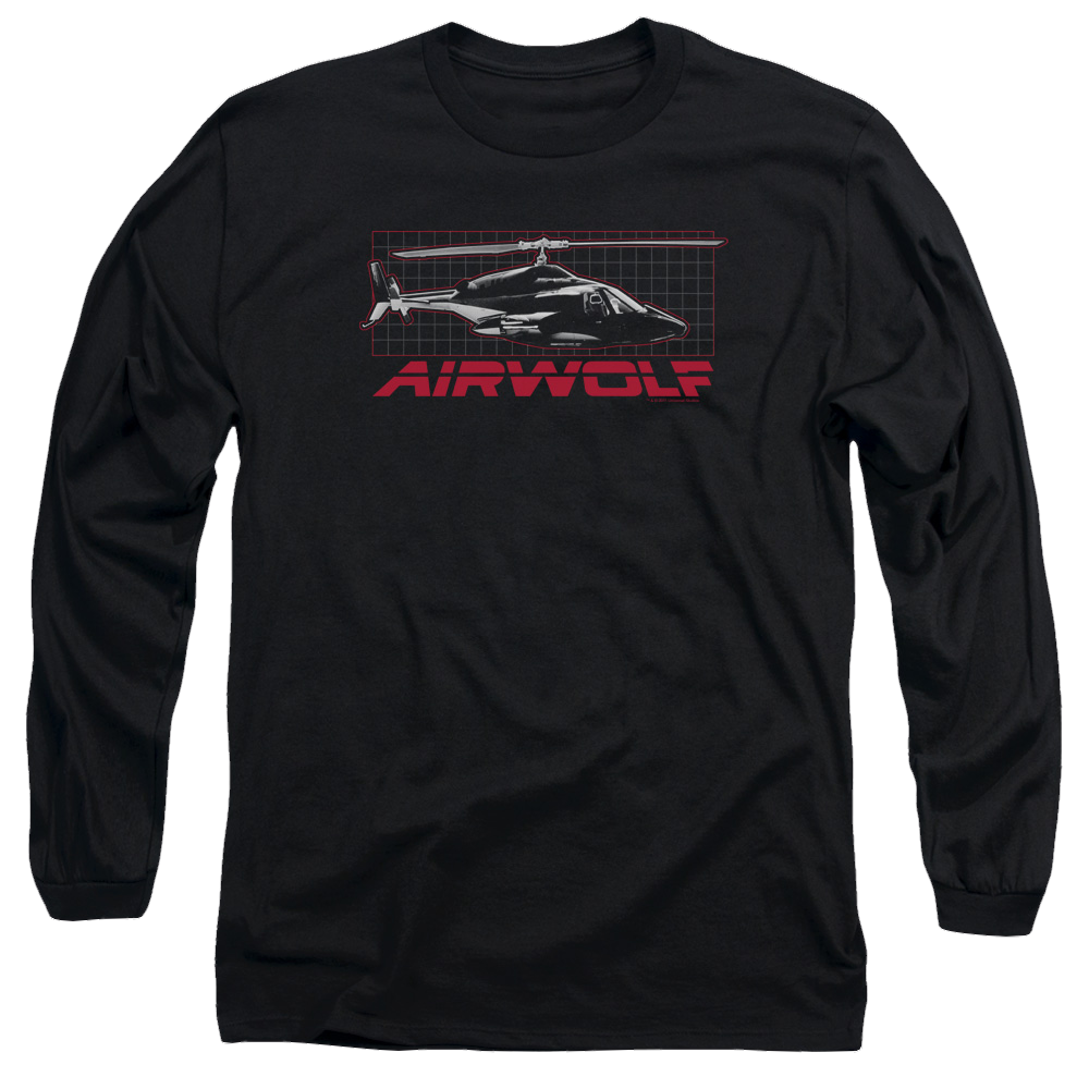 Airwolf Grid - Men's Long Sleeve T-Shirt Men's Long Sleeve T-Shirt Airwolf   
