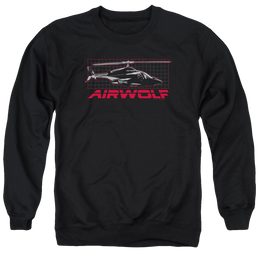 Airwolf Grid - Men's Crewneck Sweatshirt Men's Crewneck Sweatshirt Airwolf   