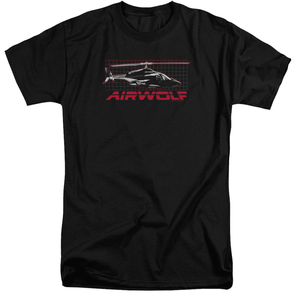 Airwolf Grid - Men's Tall Fit T-Shirt Men's Tall Fit T-Shirt Airwolf   