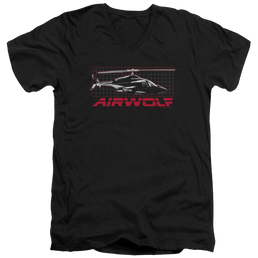 Airwolf Grid - Men's V-Neck T-Shirt Men's V-Neck T-Shirt Airwolf   