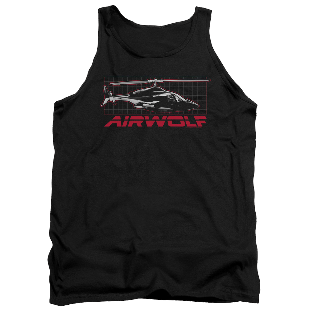 Airwolf Grid - Men's Tank Top Men's Tank Airwolf   
