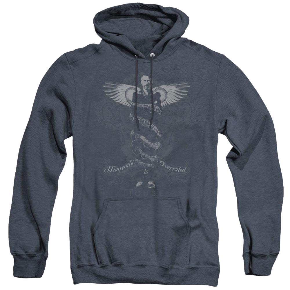 House Humanity Is Overrated - Heather Pullover Hoodie Heather Pullover Hoodie House   