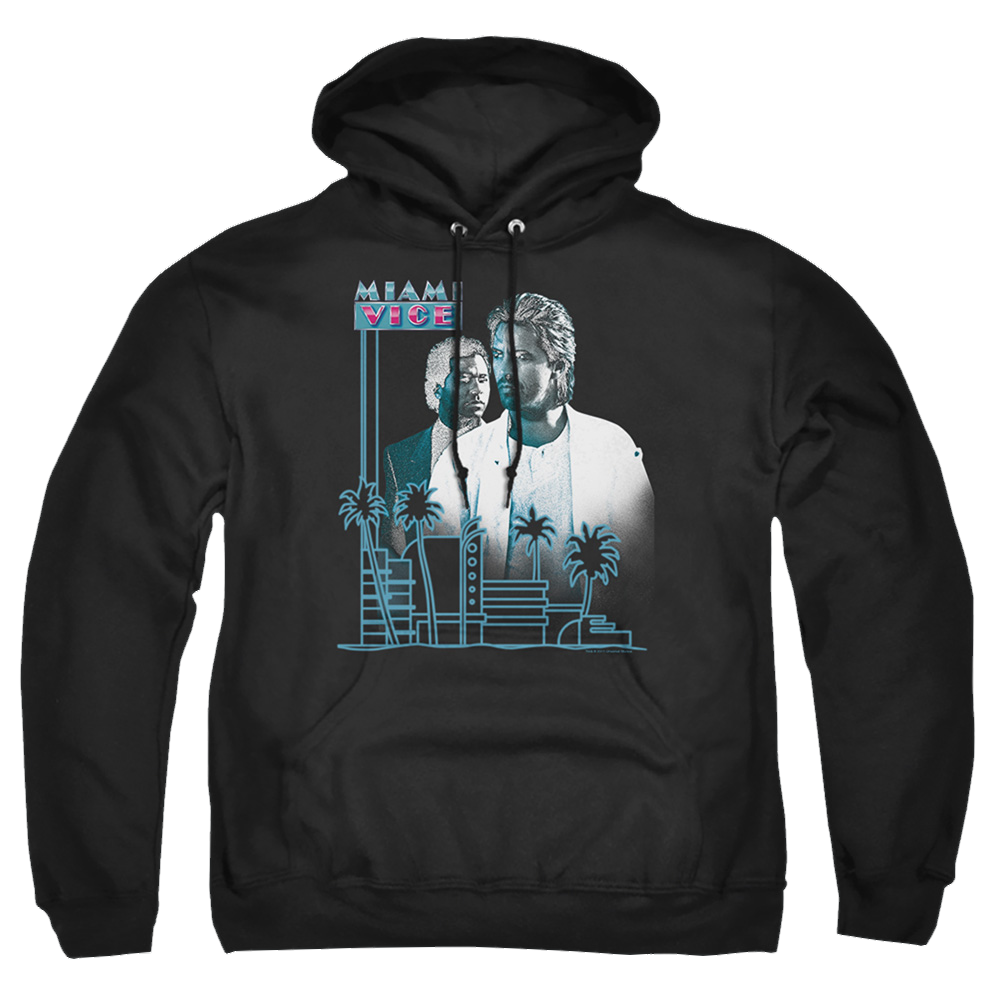 Miami Vice Looking Out - Pullover Hoodie Pullover Hoodie Miami Vice   