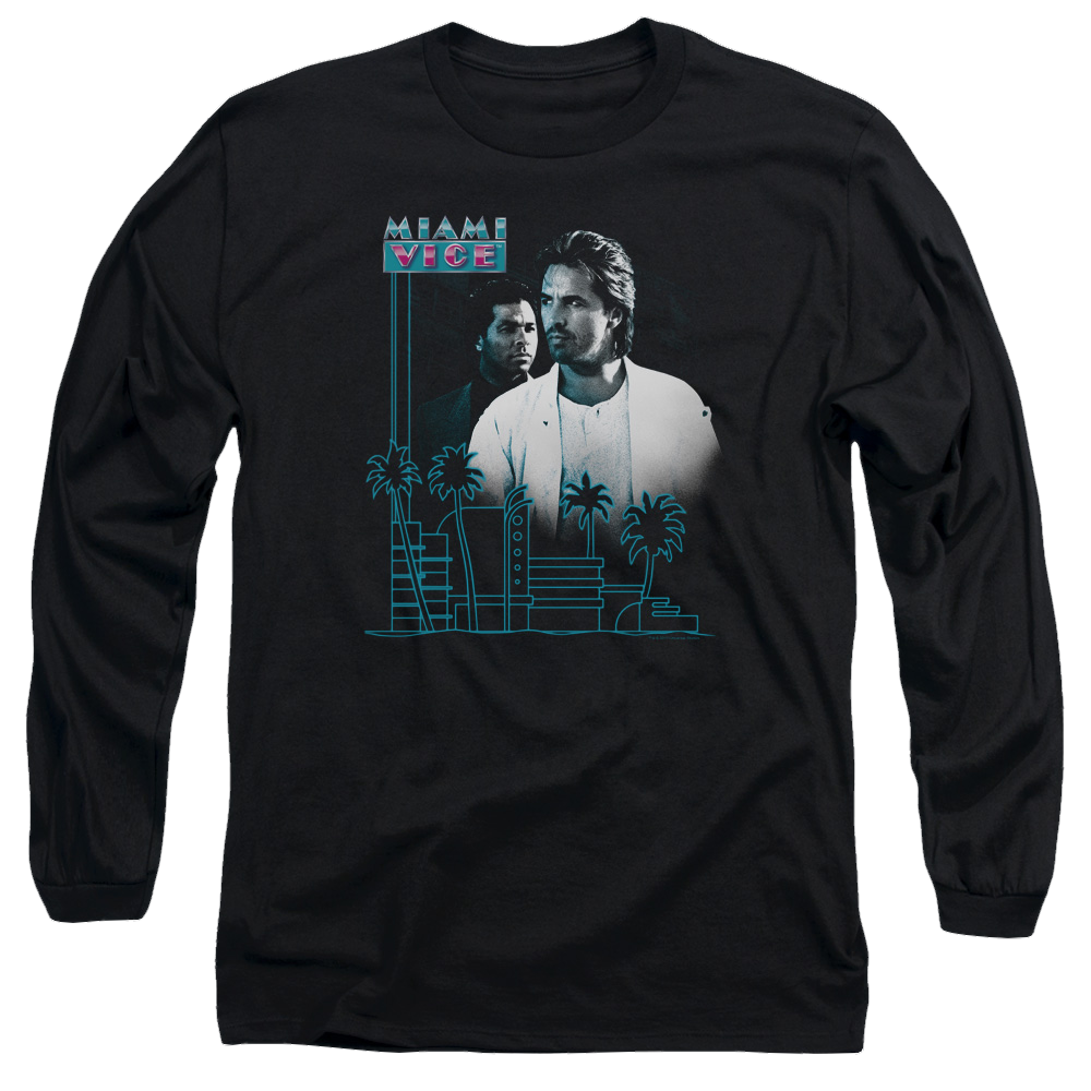 Miami Vice Looking Out - Men's Long Sleeve T-Shirt Men's Long Sleeve T-Shirt Miami Vice   