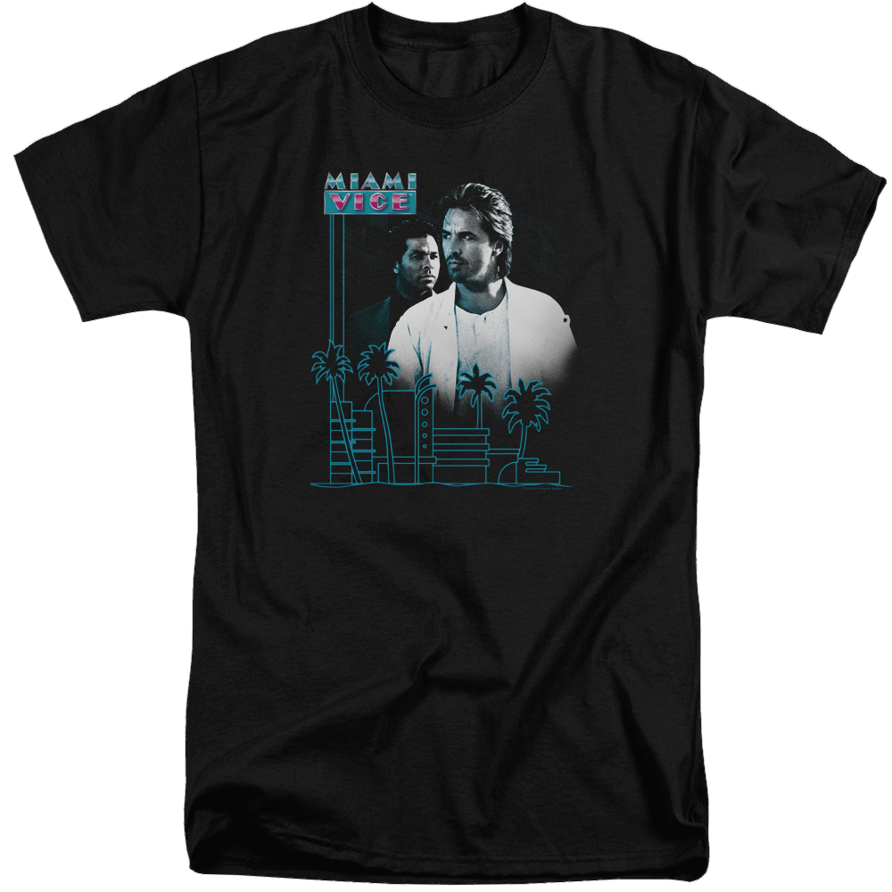 Miami Vice Looking Out - Men's Tall Fit T-Shirt Men's Tall Fit T-Shirt Miami Vice   