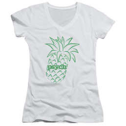 Psych Pineapple - Juniors V-Neck T-Shirt Juniors V-Neck T-Shirt Psych   