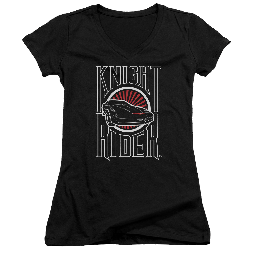 Knight Rider Logo - Juniors V-Neck T-Shirt Juniors V-Neck T-Shirt Knight Rider   