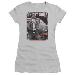 Knight Rider Knight And Kitt - Juniors T-Shirt Juniors T-Shirt Knight Rider   