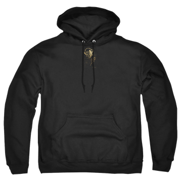 Black pullover hoodie with Grimm Murcielago graphic