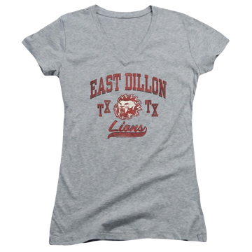 Athletic heather juniors v-neck t-shirt with Friday Night Lights Athletic Lions graphic