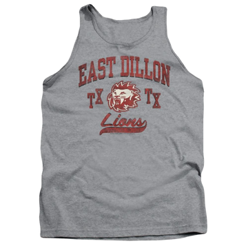 Athletic heather men's tank with Friday Night Lights Athletic Lions graphic