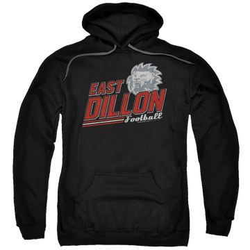 Black pullover hoodie with Friday Night Lights Athletic Lions graphic