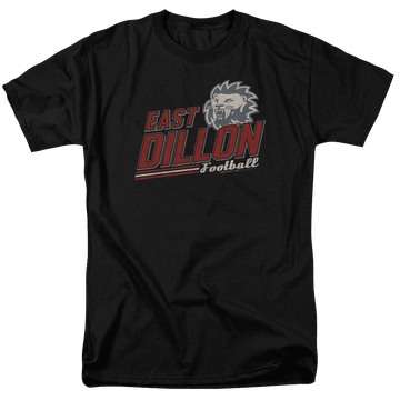 Black men's regular fit t-shirt with Friday Night Lights Athletic Lions graphic