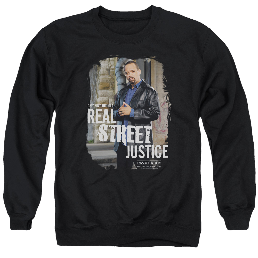 Law and Order: SVU Street Justice Men's Crewneck Sweatshirt Men's Crewneck Sweatshirt Law & Order   