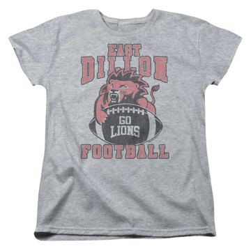 Athletic heather women's t-shirt with Friday Night Lights Go Lions graphic