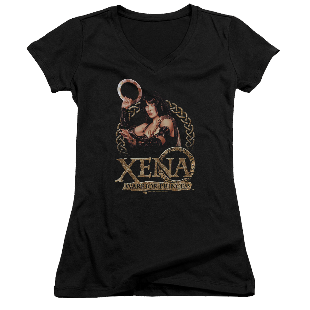 Xena Warrior Princess Royalty - Juniors V-Neck T-Shirt Juniors V-Neck T-Shirt Xena Warrior Princess   