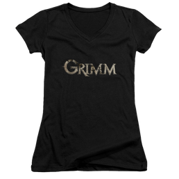Grimm Logo - Juniors V-Neck T-Shirt Juniors V-Neck T-Shirt Grimm   