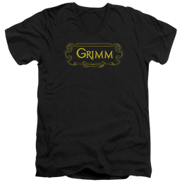 Grimm Plaque Logo - Men's V-Neck T-Shirt Men's V-Neck T-Shirt Grimm   