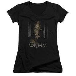 Grimm Chompers - Juniors V-Neck T-Shirt Juniors V-Neck T-Shirt Grimm   