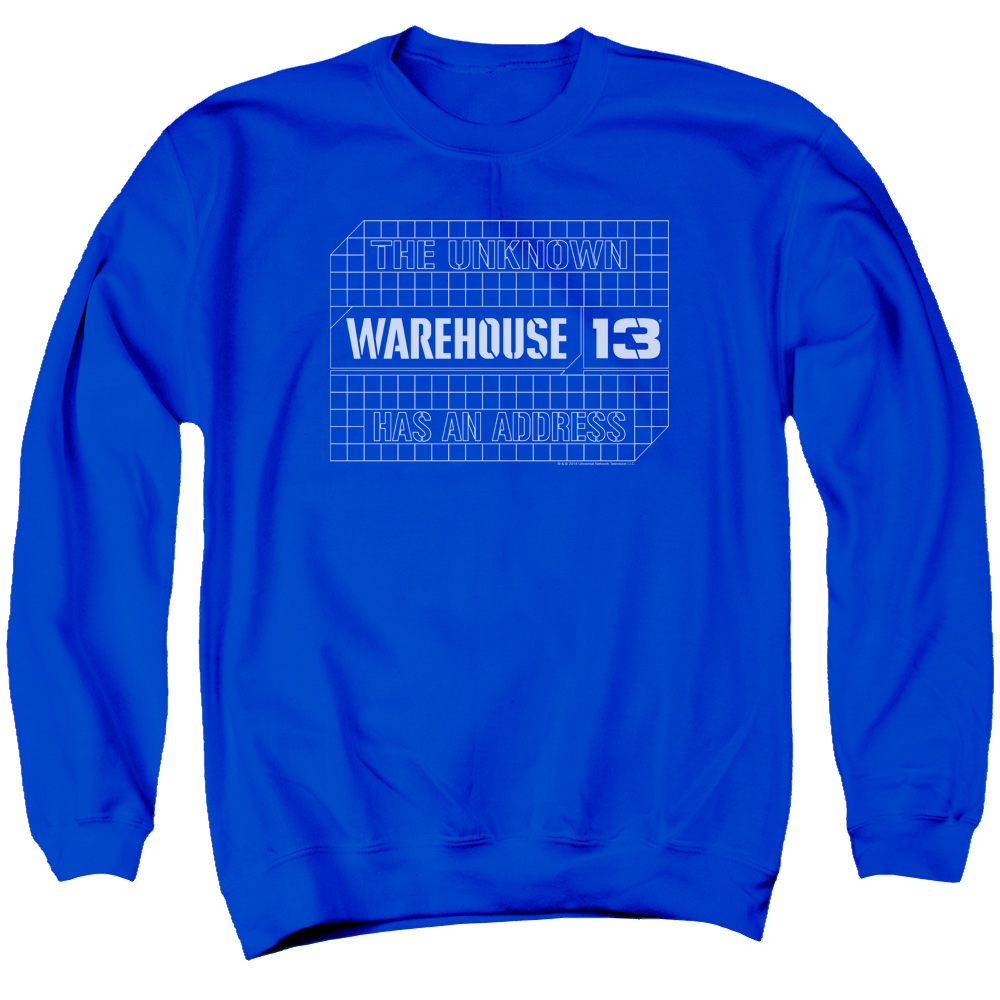 Warehouse 13 Blueprint Logo - Men's Crewneck Sweatshirt Men's Crewneck Sweatshirt Warehouse 13   