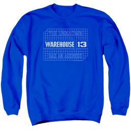 Warehouse 13 Blueprint Logo - Men's Crewneck Sweatshirt Men's Crewneck Sweatshirt Warehouse 13   