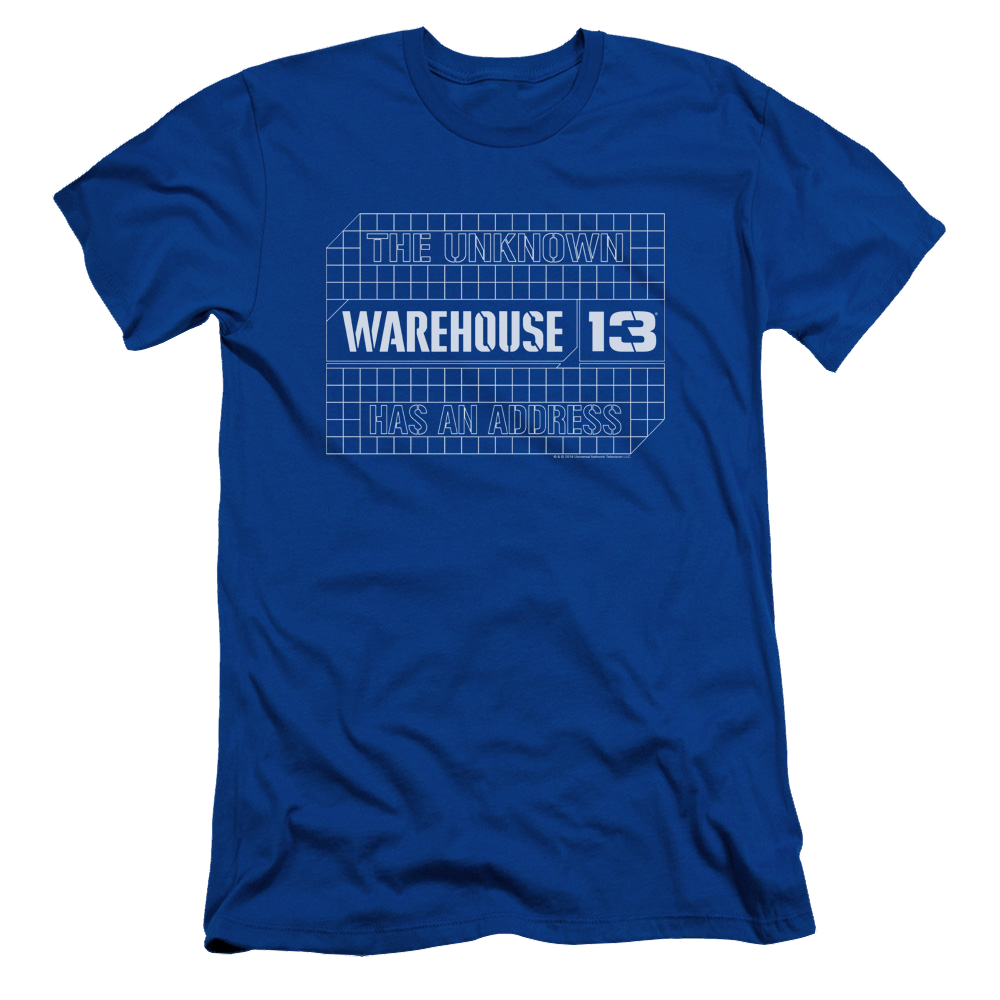 Warehouse 13 Blueprint Logo - Men's Slim Fit T-Shirt Men's Slim Fit T-Shirt Warehouse 13   