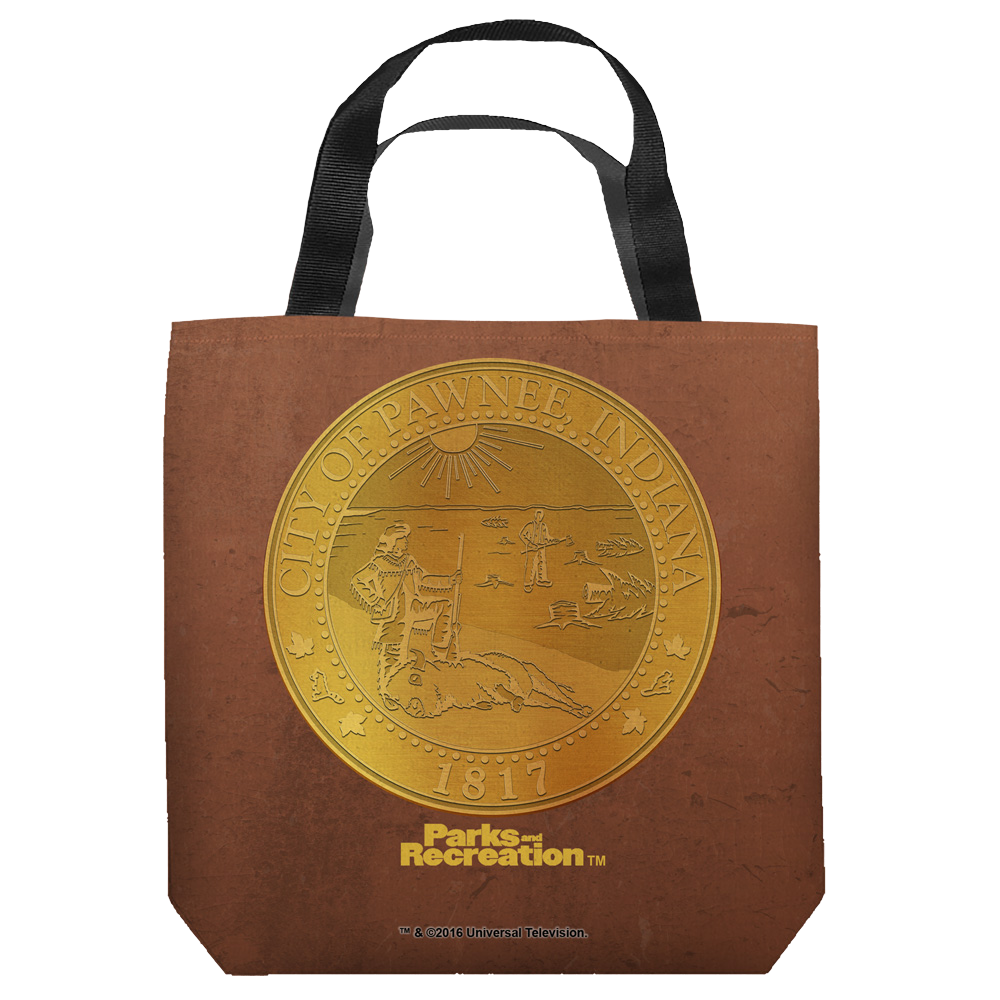 Parks And Rec - Pawnee Seal Tote Bag Tote Bags Parks & Recreation   