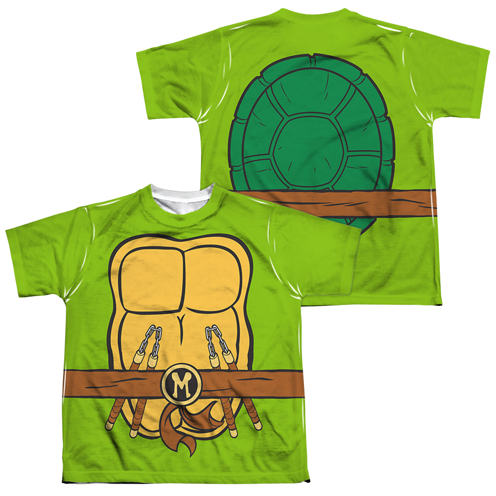 Teenage Mutant Ninja Turtles Tmnt Michelangelo Costume - Youth All-Over Print T-Shirt Youth All-Over Print T-Shirt (Ages 8-12) Teenage Mutant Ninja Turtles   
