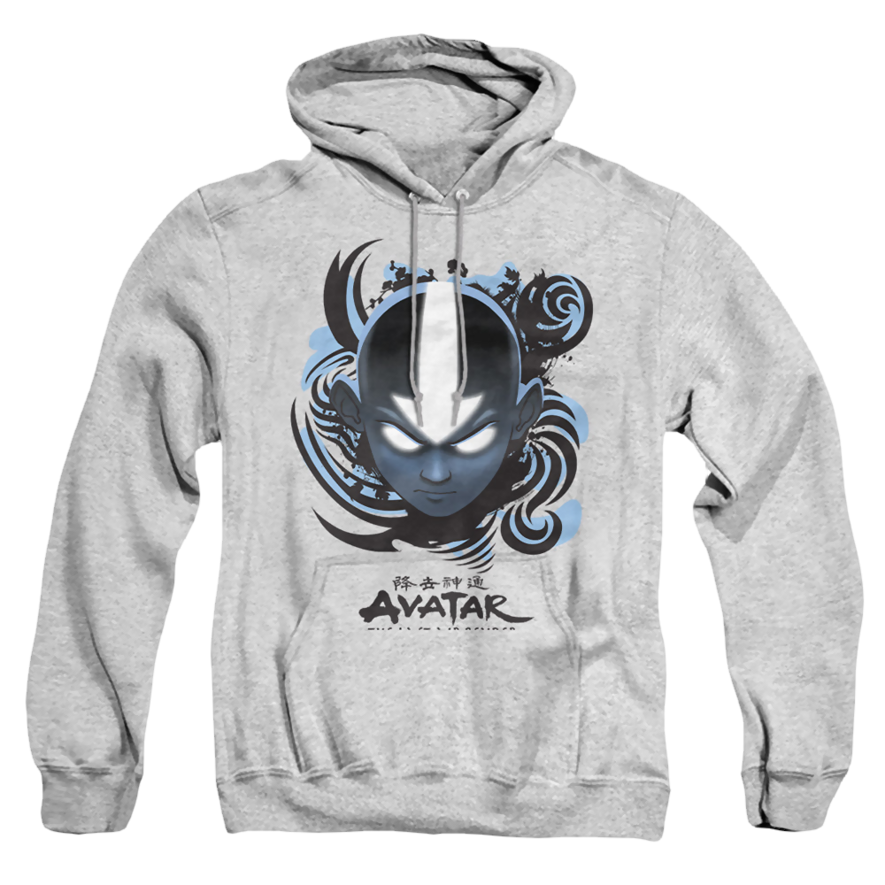 Avatar The Last Airbender Airbender Blue And Black Kanji - Pullover Hoodie Pullover Hoodie Avatar The Last Airbender   