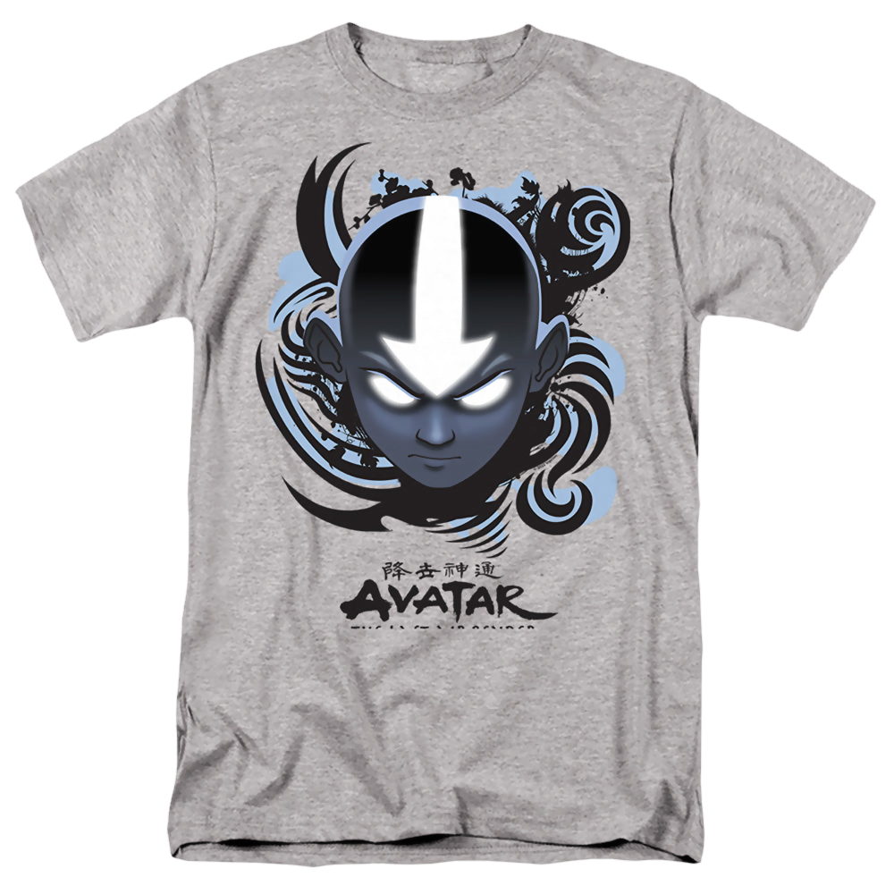 Avatar The Last Airbender Airbender Blue And Black Kanji - Men's Regular Fit T-Shirt Men's Regular Fit T-Shirt Avatar The Last Airbender   
