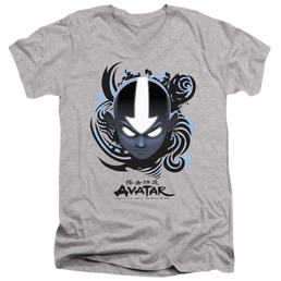 Avatar The Last Airbender Airbender Blue And Black Kanji - Men's V-Neck T-Shirt Men's V-Neck T-Shirt Avatar The Last Airbender   