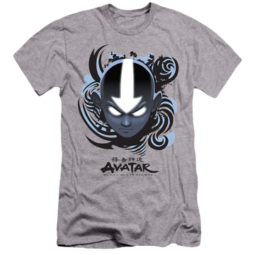 Avatar The Last Airbender Airbender Blue And Black Kanji - Men's Premium Slim Fit T-Shirt Men's Premium Slim Fit T-Shirt Avatar The Last Airbender   