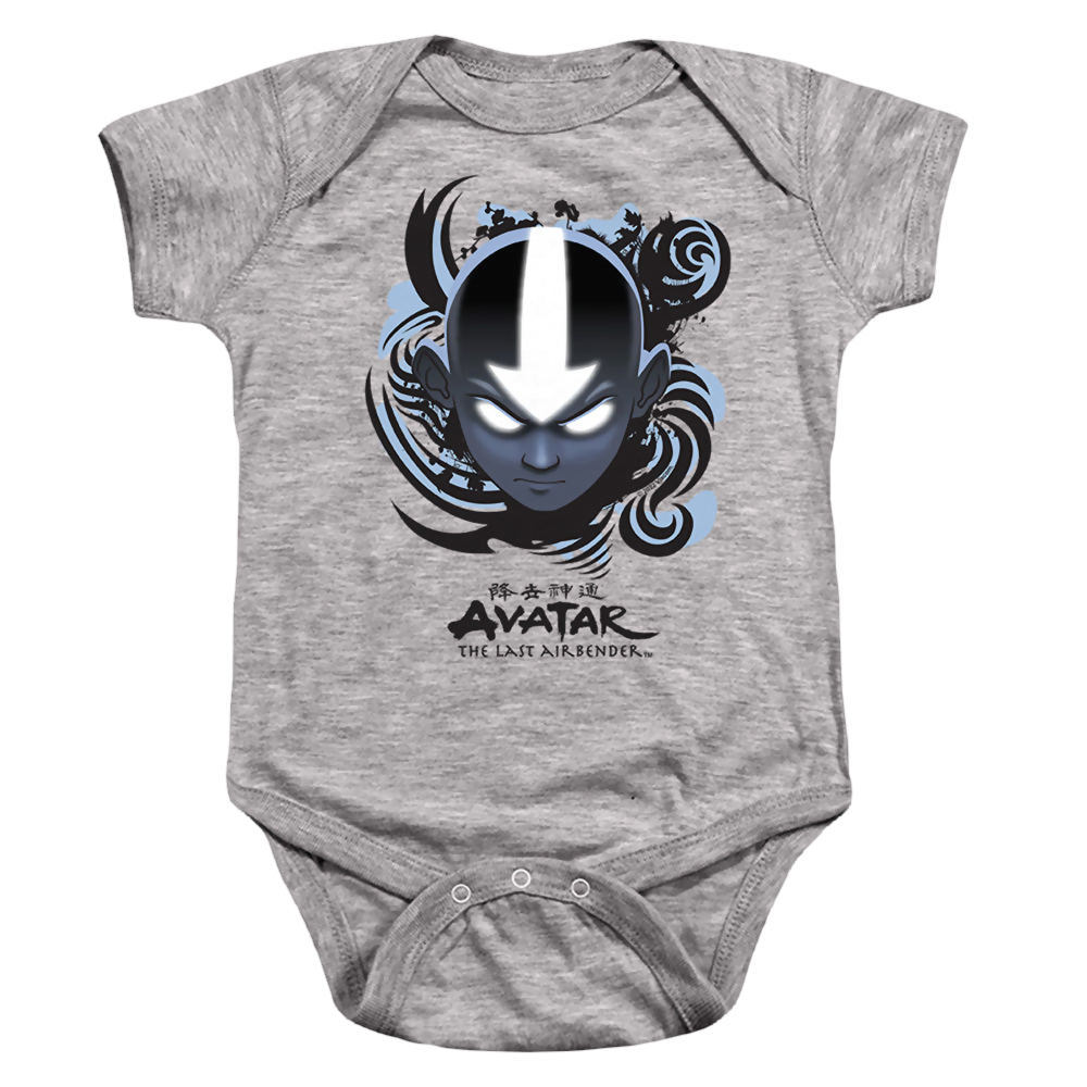 Avatar The Last Airbender Airbender Blue And Black Kanji - Baby Bodysuit Baby Bodysuit Avatar The Last Airbender   