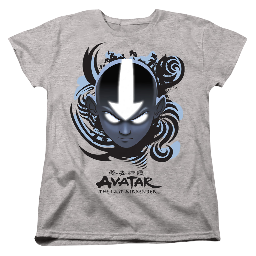 Avatar The Last Airbender Airbender Blue And Black Kanji - Women's T-Shirt Women's T-Shirt Avatar The Last Airbender   