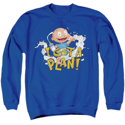 Rugrats Tommy Pickles Has A Plan - Men's Crewneck Sweatshirt Men's Crewneck Sweatshirt Rugrats   