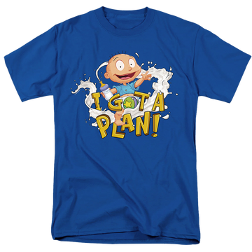 Royal men's regular fit t-shirt with Rugrats Tommy Pickles Has A Plan graphic