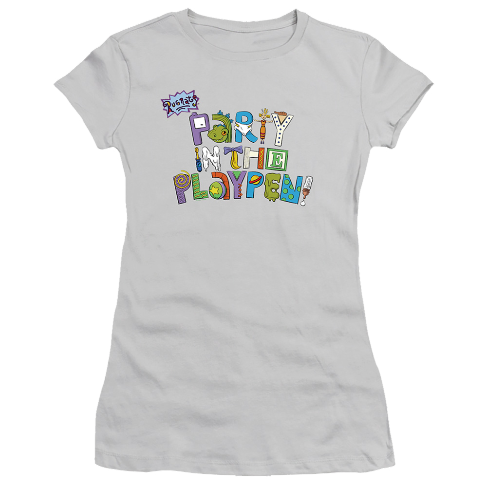 Rugrats Party In The Playpen - Juniors T-Shirt Juniors T-Shirt Rugrats   