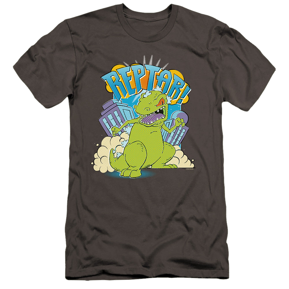 Rugrats Reptar Stomp - Men's Premium Slim Fit T-Shirt Men's Premium Slim Fit T-Shirt Rugrats   