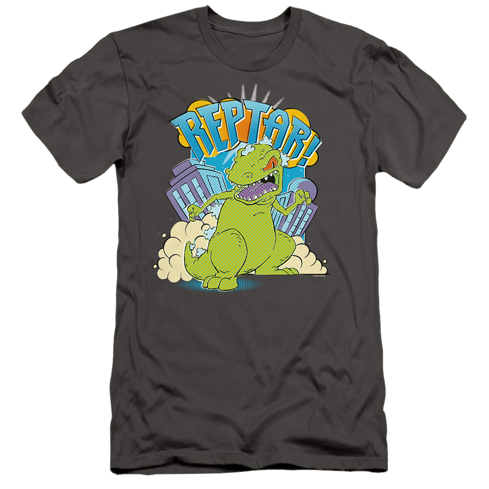 Rugrats Reptar Stomp - Men's Slim Fit T-Shirt Men's Slim Fit T-Shirt Rugrats   