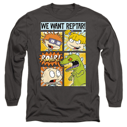 Rugrats We Want Reptar! Comic - Men's Long Sleeve T-Shirt Men's Long Sleeve T-Shirt Rugrats   