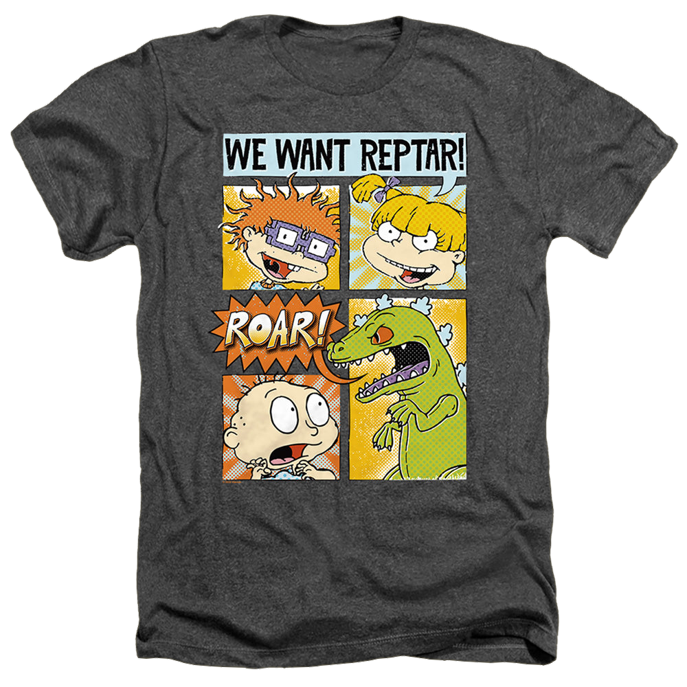 Rugrats We Want Reptar! Comic - Men's Heather T-Shirt Men's Heather T-Shirt Rugrats   